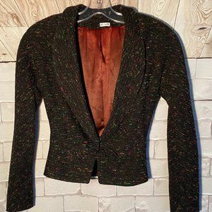 VINTAGE TWEED CROPPED JACKET (Sz 2-4) (EUC)